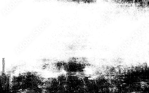 Black and white distressed grunge overlay texture. Abstract pattern of monochrome dirty creative design.