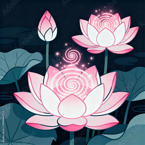lotus_glowing_spirals_vector_art
