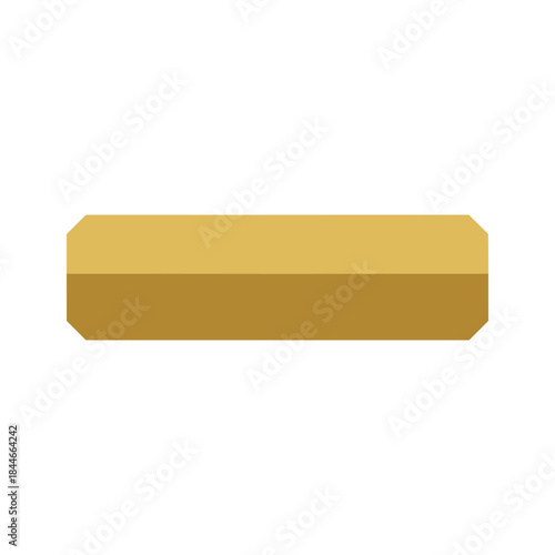 Golden bar with gradient effect on white background
