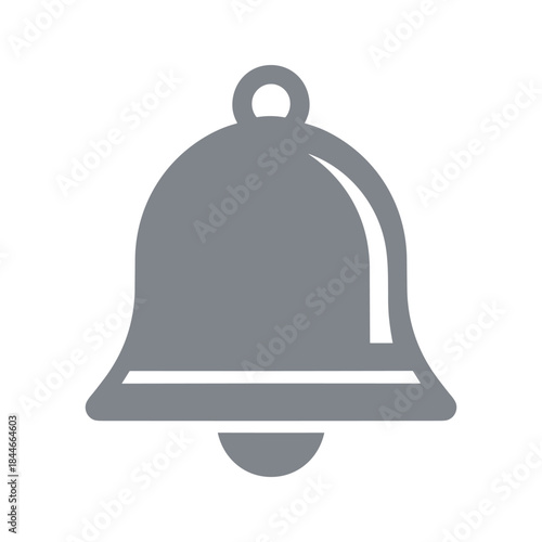 Notification bell icon in gray color