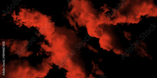 Red light modern background, red particles explosion on black background graphics pattern, image of realistic red water wave with splatters isolated on black background, red grange powder explosion. 