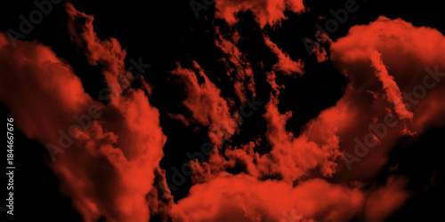 Red light modern background, red particles explosion on black background graphics pattern, image of realistic red water wave with splatters isolated on black background, red grange powder explosion. 