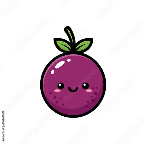 Wallpaper Mural Cute Purple Fruit. Torontodigital.ca