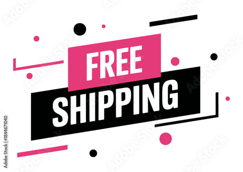 Free shipping promotion banner for online store special offer