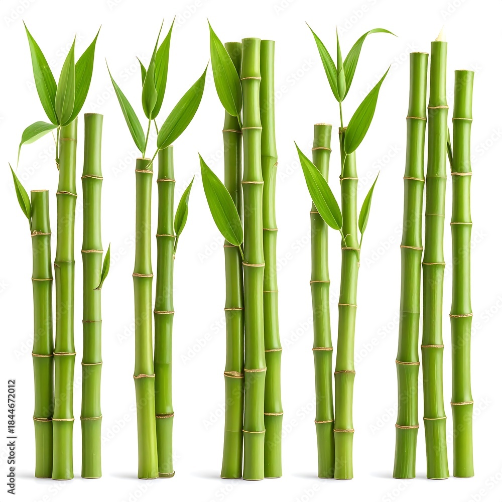 Fototapeta premium Fresh bamboo stems symbolizing growth and harmony high resolution picture