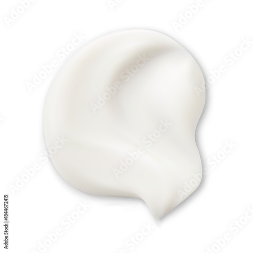 Cosmetic texture swatch, facial product gel smear. Face care lotion stroke, smooth liquid foundation sample. Sunblock mousse splash, milk white element. Moisture treatment cleanser swirl