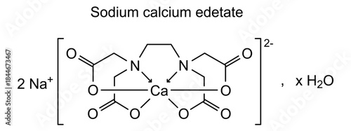 Sodium calcium edetate, chemical structure of sodium calcium edetate, drug substance