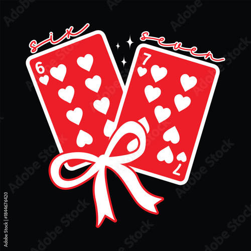 Playing Cards Valentine 6 7
