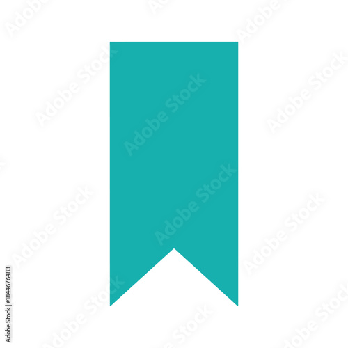 Free Download Simple teal ribbon icon on white background - GFXLoad