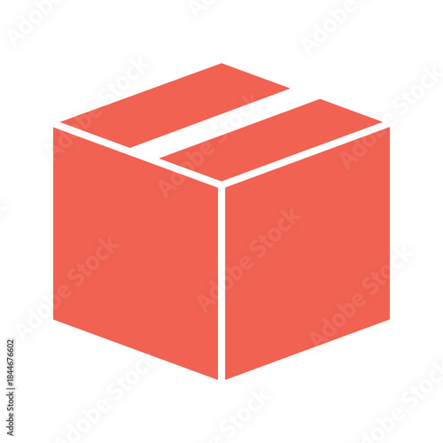 Simple red box illustration on white background