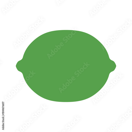 A simple green lime icon on white background