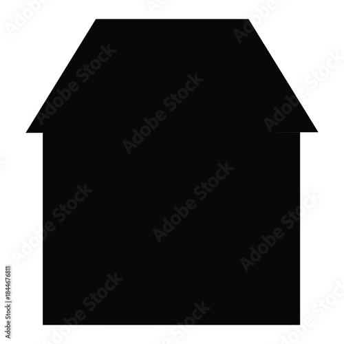 Editable Black and White House Vector EPS Design for Architects, Graphic Designers, and Creative Projects .Fully Scalable Vector Illustration of a Classic Home Facade with Clean Lines.