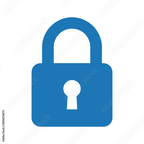 Blue padlock icon representing security and protection
