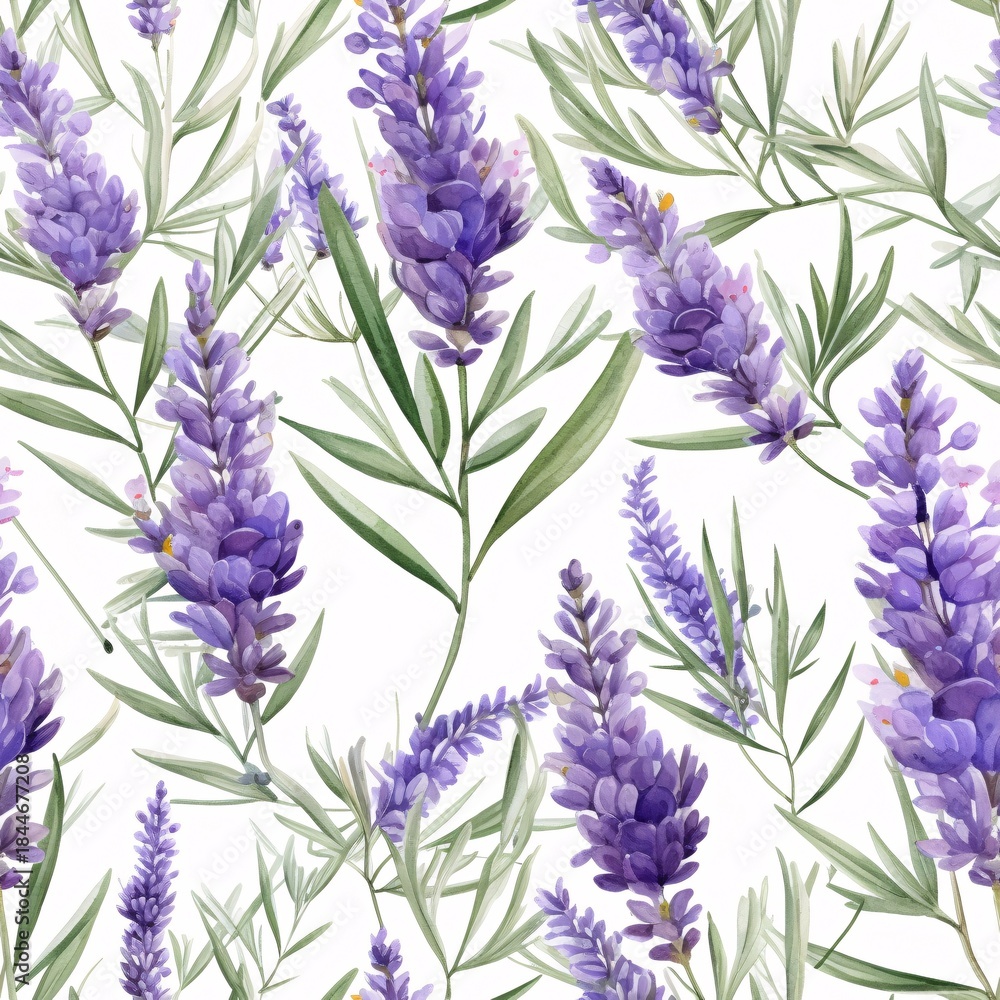 Fototapeta premium Watercolor Flowers Seamless Pattern, Watercolor Floral pattern, Flowers Digital Paper, Spring Fowers pattern, Floral Background