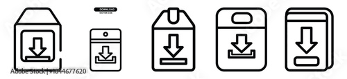 ai download line art icon set. ai and robotics outline icons collection.