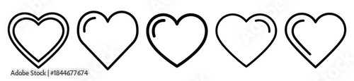 ai heart line art icon set. ai and robotics outline icons collection.