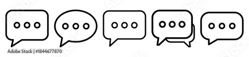ai speech line art icon set. ai and robotics outline icons collection.