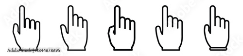 robo finger line art icon set. ai and robotics outline icons collection.