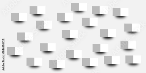 Abstract white 3D geometric shapes on white background. Professional Blank Paper or Cardboard Box Template. Innovative wall art design modern abstract gallery installation. 3d Modern abstract design.