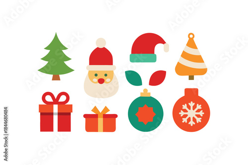 classic-christmas-flat-vector-icons-set-featuring-.eps
