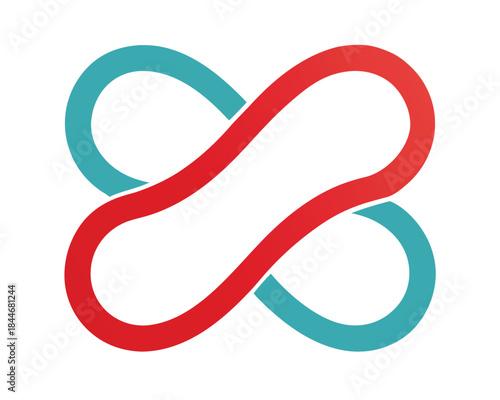 Colorful Infinity Symbol Design Element for Branding and Logos