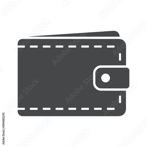 Simple gray wallet icon