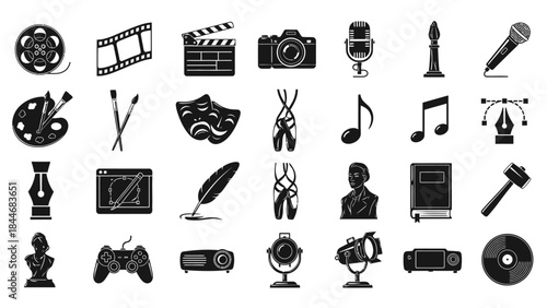 Gardening tools and icons vector set illustration for web and business use