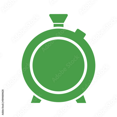 Green stopwatch icon on white background