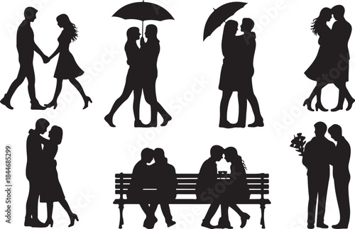 Boy giving a rose flower to a girl