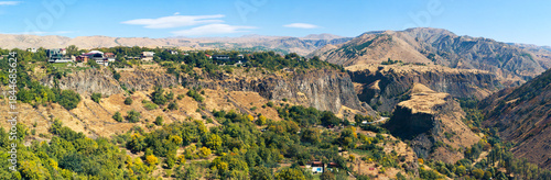 Panoramic view of Garni - major village in the Kotayk Province of Armenia