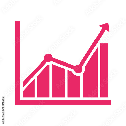 Graph showing increasing trend with arrow