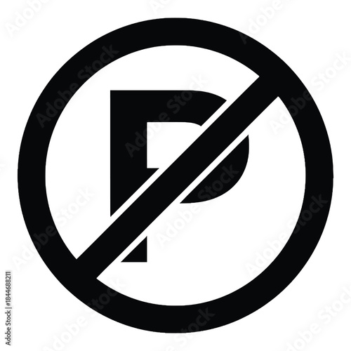 No parking allowed a black and white prohibition sign clearly displayed