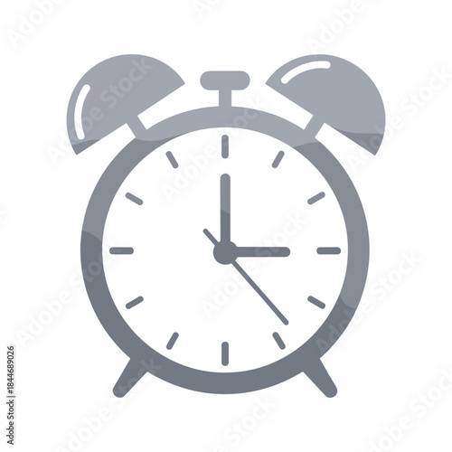 Alarm clock icon on white background