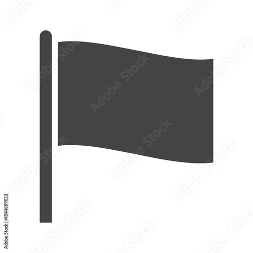 Valokuva Simple black flag icon on white background