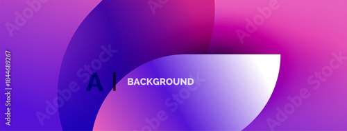 Abstract gradient background. Vibrant purple, pink hues blend smoothly. Text reads AI BACKGROUND in white. Modern design element.