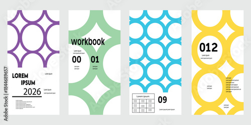 A collection of minimalist posters with geometric backgrounds and clean typography. The versatile vector patterns are perfect for posters,labels, and backgrounds with excellent text legibilitys