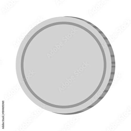 Gray circle icon with white background