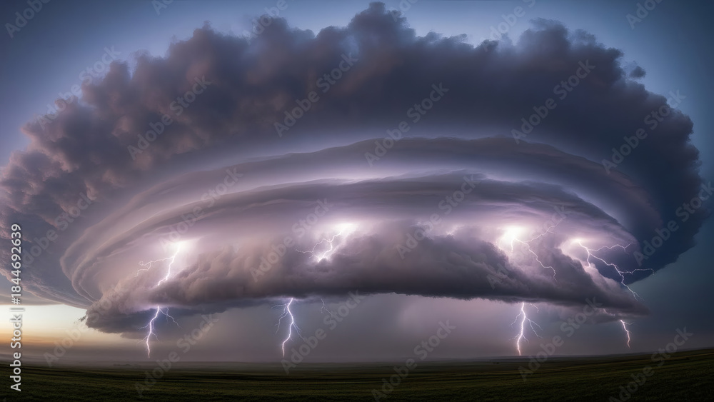 Obraz premium Thunderclouds Rolling Across the Sky