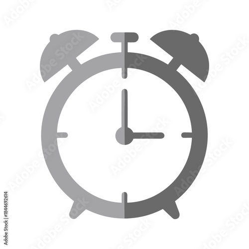 Alarm clock icon on white background