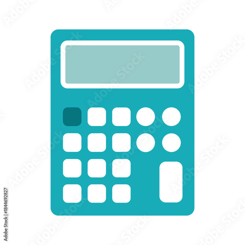 Simple calculator icon with teal background