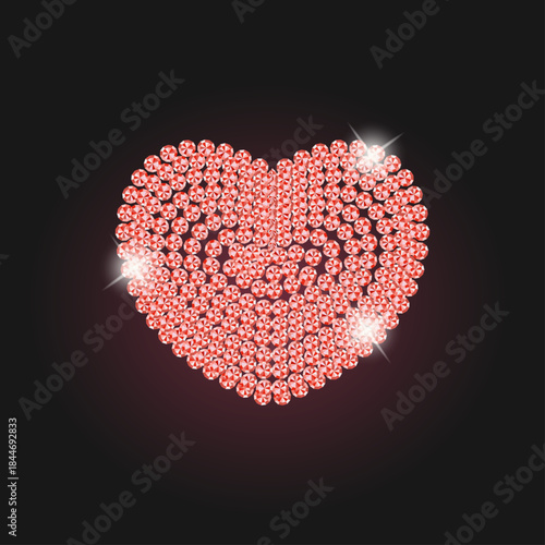 Valentine's Day card with heart.