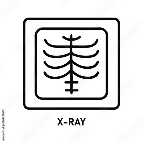 X-ray line icon , vector, pixel perfect, illustrator file