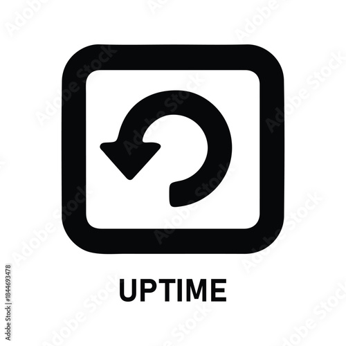 Uptime and downtime icon vector, sign and symbol for design, website or apps elements.