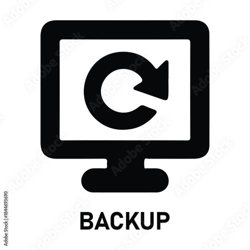 backup icon vector illustration isolate on white background 