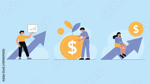 Financial growth and investment concept