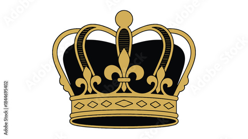Golden crown with fleurdelis design