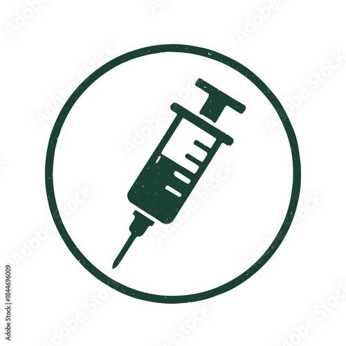 syringe icon logo seal vector on white background
Vector stamp icon