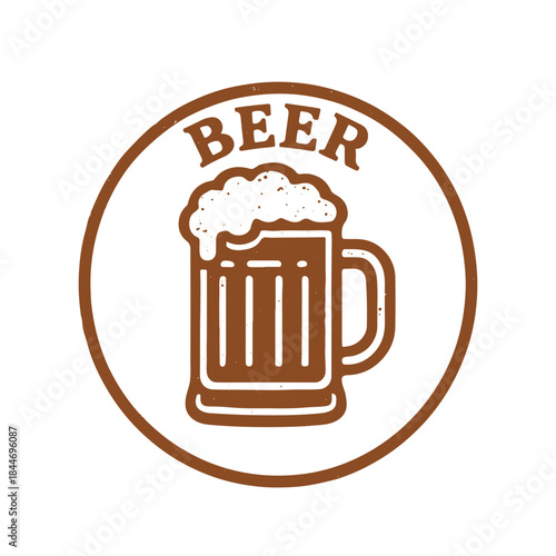 beer icon logo seal vector on white background
Vector stamp icon