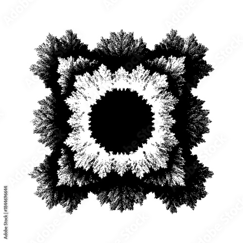 Solid black background with ample copy space, a dark void texture, minimalist design.