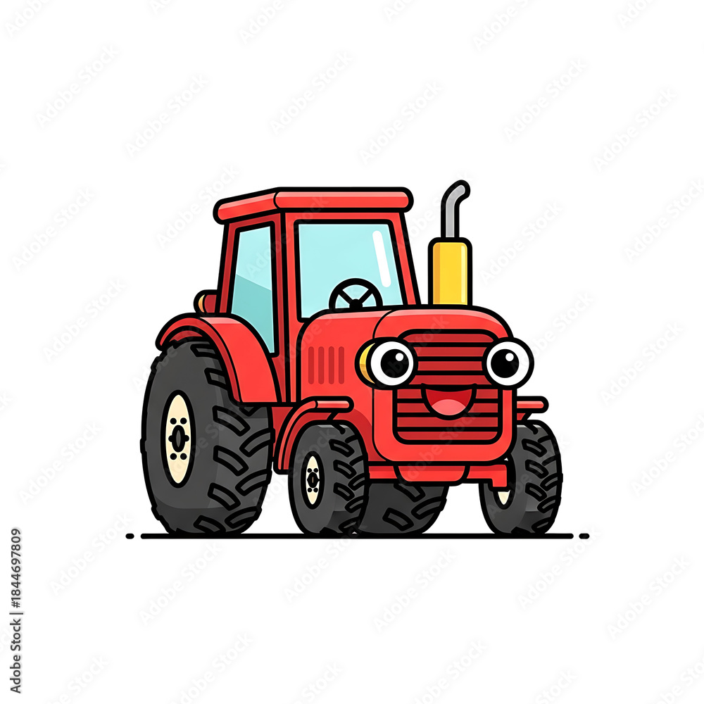 Obraz premium Cartoon Tractor.